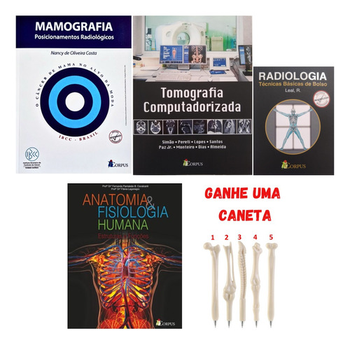 Kit Radiologia Técnicas Básicas - Anatomia E Outros + Brinde