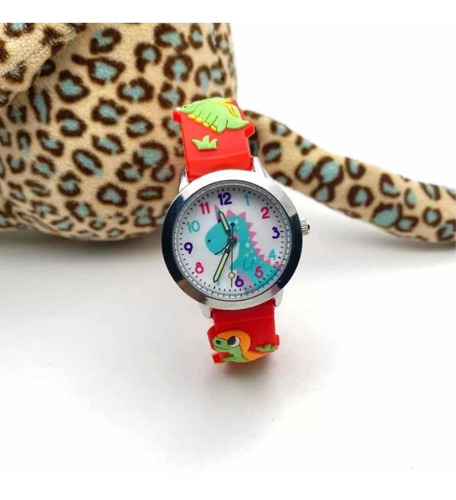 Reloj Niño Dinosaurio Pulsera De Goma.