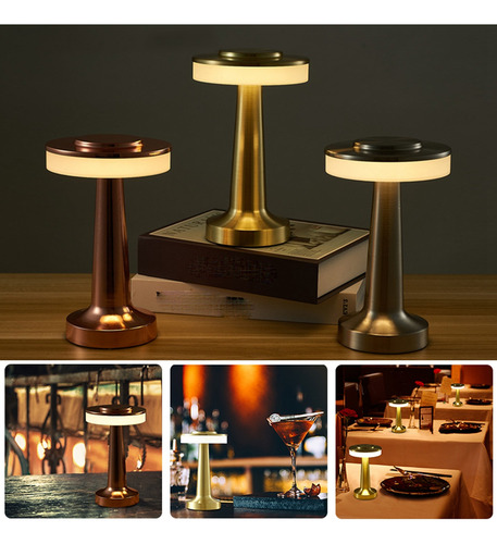 Candeeiro De Mesa Recarregável Led C2touch Mesa De Jantar Me
