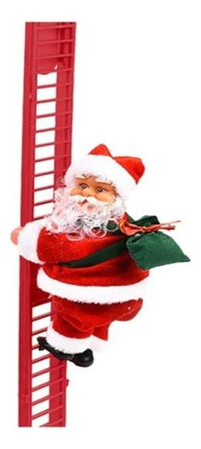Santa Claus Subiendo Escalera Eléctrica Juguete Navideño
