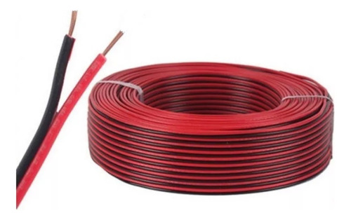 Rollo 100 Metros Cable Bipolar Bafle 2x0,5mm Rojo Y Negro