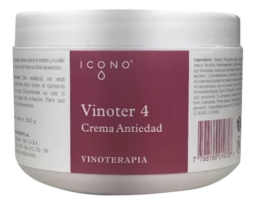 Icono Vinoter 4 Crema Antiedad - Vinoterapia X 500 G Tipo de piel Todo tipo