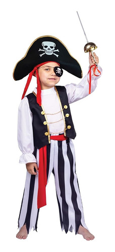 Disfraz De Pirata De América Para Niños - Conjunto De Disfra