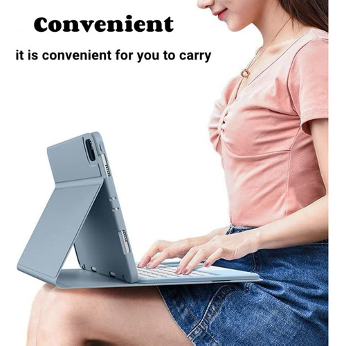 Funda Para iPad Gen 10 Con Teclado Y Panel Tactil Rosa