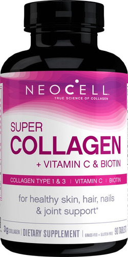 Super Colageno Con Vitamina C Y Biotina 90 Tabs