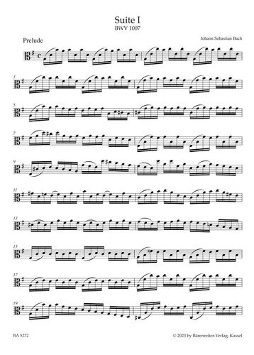 J.s. Bach: Six Suites For Violoncello Solo Arranged Viola So