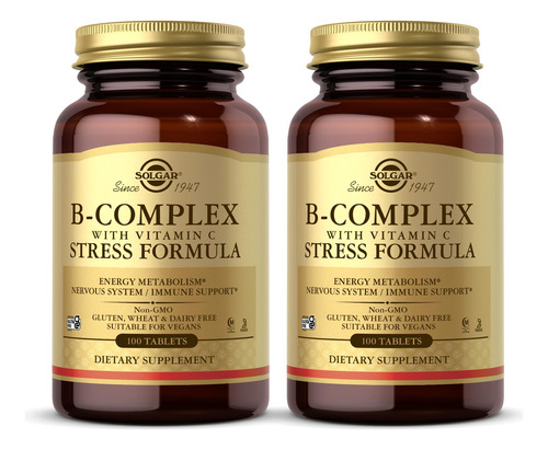 Solgar Complejo B Con Vitamina C 200 Tabletas