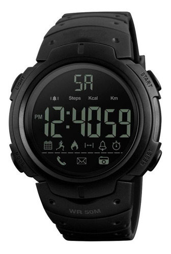 Smartwatch Skmei 1301 caja de  abs  black, malla  black de  pu