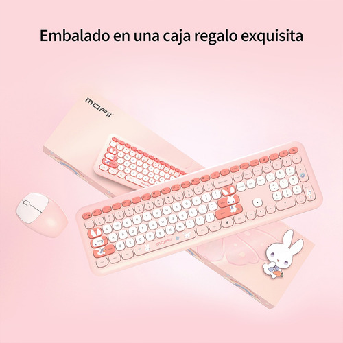 Juego De Teclado Y Ratón Mofii 606pro En Rosa