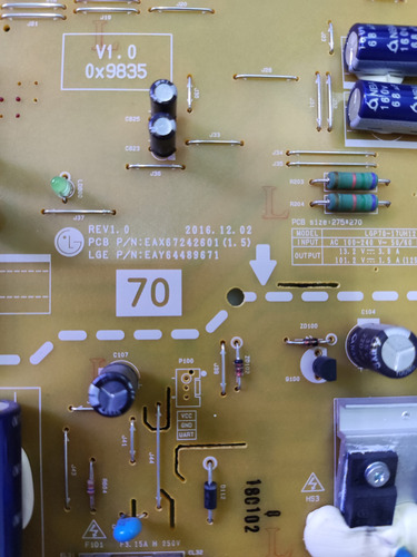 Fuente De Poder Lg 70uj6520 Au Eax67242601 ( 1.5 ) (Usado)