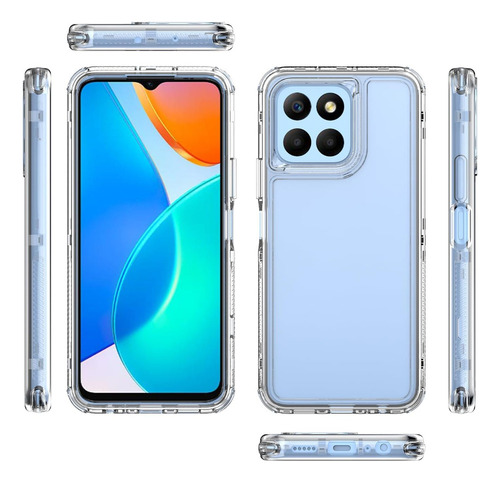 Ho For Honor X6a Plus/x6a Case Funda 3 In 1 Transparente+2