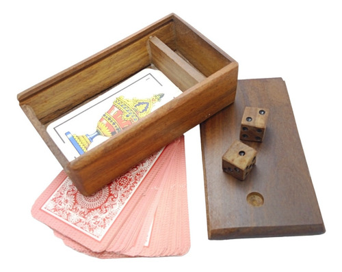 Juego De Mesa Mini Casino (porta Cartas Y Dados) (2 Juegos)