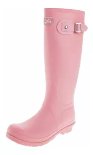 Botas Lluvia Altas Mujer Wellington Bottplie- Rosado Matte