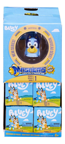 Mashe'ems Sorpresa Bluey Squishy Azul Acero