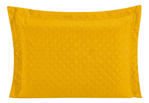 Porta Travesseiro Requinte Liso De Todas As Cores Cor Amarelo