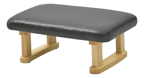 Reposapiés Pequeño, Taburete Otomano Gris Oscuro