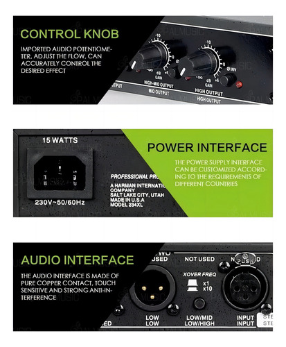 Crossover Mono Estéreo Profesional De 2/3 Vias 110v Palmusic