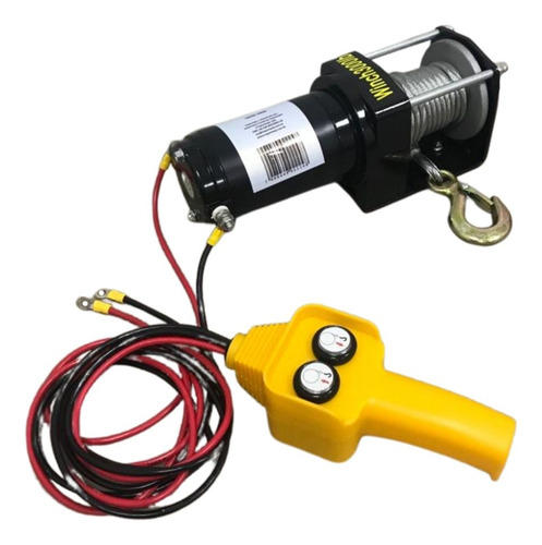 Guincho Elétrico 3000 LB com cabo aço 6 metros 1361 Kg Importway Iwge-3000 quadriciclo Jipe Troller barco
