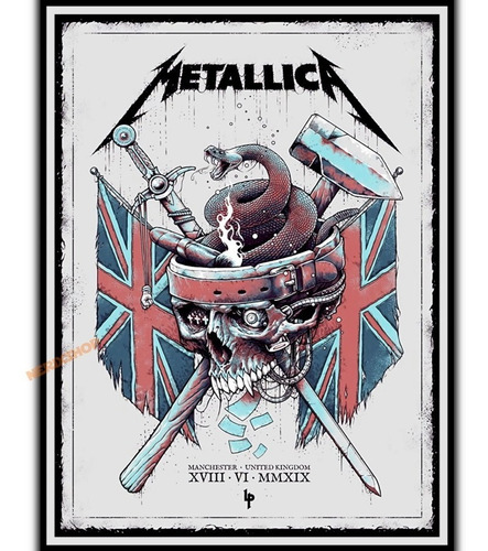 Poster Rock Banda Metallica 30cmx40cm Cartaz Show Manchester