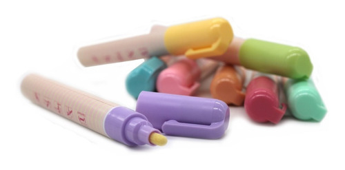 Imagen 3 de 4 de Marcadores Base De Agua X8 Punta Reversible 6mm Color Pastel