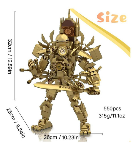 Juguete De Bloque De Bloque De Titan Clockman Afsnwqg Skibid