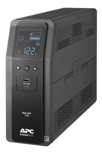 Imagen 3 de 4 de APC Back-UPS Pro BR BR1100M2-LM 1100VA entrada y salida de 120V negro