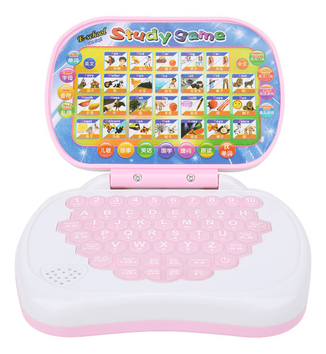 Juguete Mini Laptop Educativa Infatil Aprendisaje Didactico Color Rosa
