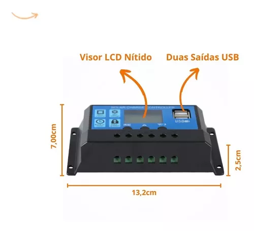 Controlador De Carga Solar 12v/24v 30a PWM W88-C