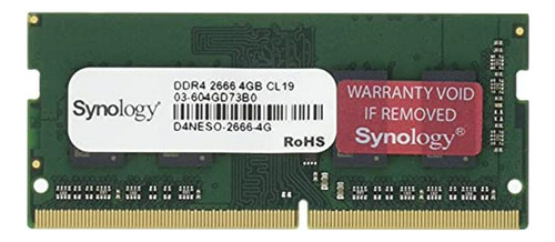 Memoria Ram Synology Ddr4-2666 4gb Sodimm No Ecc