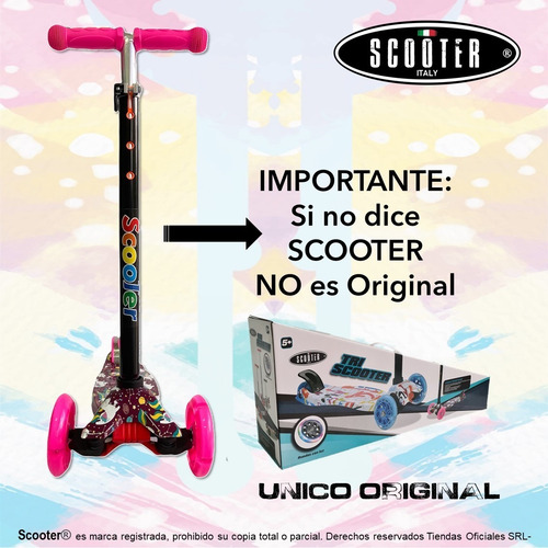 Monopatin Scooter 4 Ruedas Graffiti Luces Reforzado Palermo
