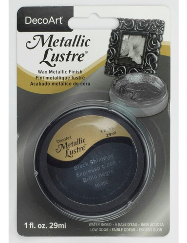 Cera Muebles Lustre Metálico, Brillo Negro, 1 Oz