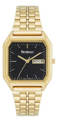 Reloj Armitron Para Hombre Extensible De Acero Color Dorado