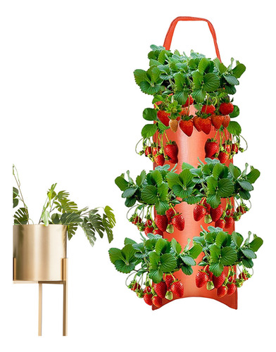 Macetero Fresas Al Revés,macetero De Fresas Colgante