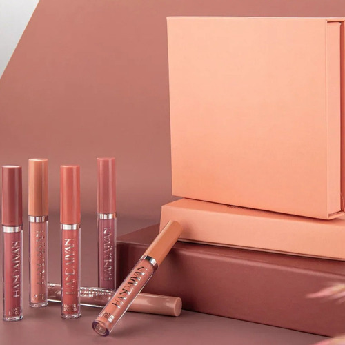 Lápiz Labial Mate Con Tinte Labial De Larga Duración, 6 Piez