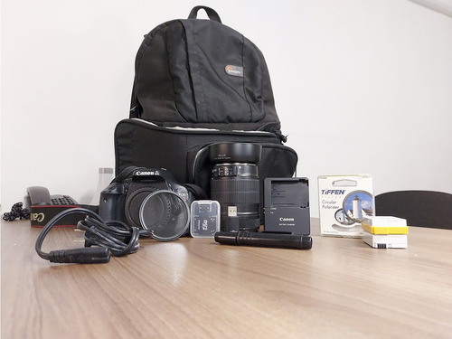 Câmera Canon T3i / Lente 18-135mm+ Mochila E Outros Itens
