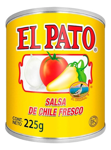 18 Pzas Salsa De Chile Fresco El Pato 225 G