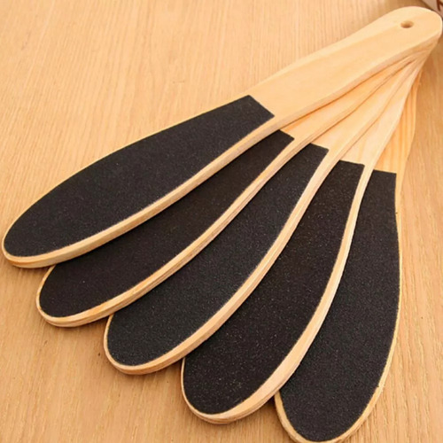 12 Limas Para Pies Doble Cara De Madera Pedicura