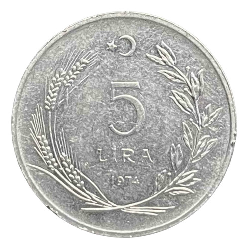 Turquía - 5 Lira - Año 1974 - Km #905 - Atatürk