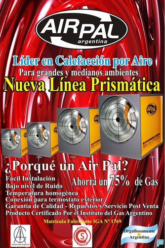 Imagen 7 de 9 de Calefactor Turbo Cañon Airpal 38000 Kcal/h G40-a Gas Nat/env