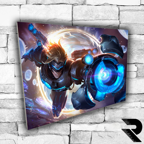 Cuadro De Ezreal Pulso De Fuego | League Of Legends |21x30cm