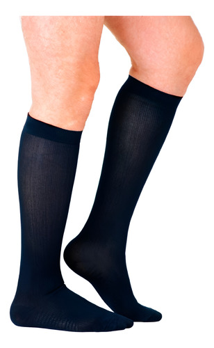 Medias Varices Hombre Calcetines Compresión 8-15mmhg Azul L