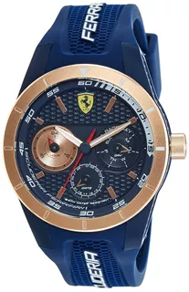 Reloj Ferrari Para Hombre 0830379 Color Azul Pantalla