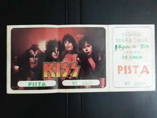 Ingresso Show Do Kiss Maracanã 1983