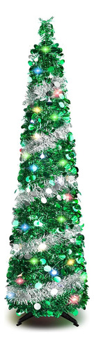 Árboles De Navidad De 5 Pies Con 90 Luces Coloridas, Árbol D