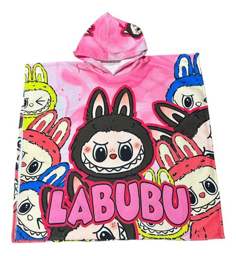 Toalla De Microfibra De La Bubu Infantil Secado Rapido Rosa Labubu