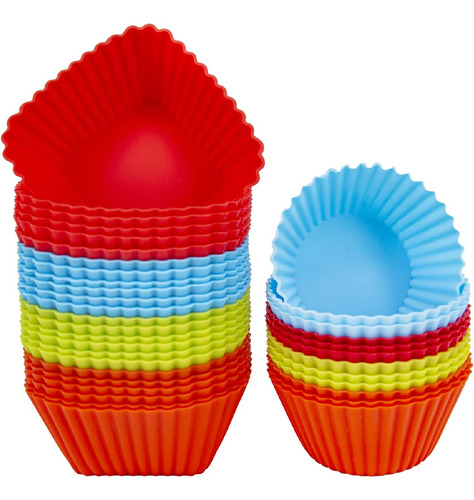 Tazas De Silicona Antiadherentes Para Muffins (24 Unidades)
