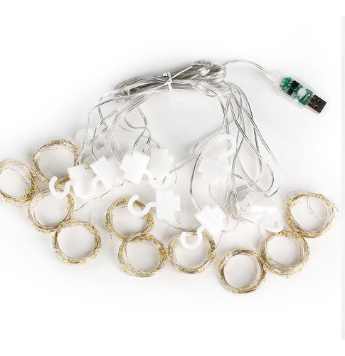 Kit Cortina 200 Led Casamento De 3 X 2 M, 3 Unidades
