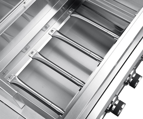 Churrasqueira A Gás De Embutir Hibrida Flex Inox Gás Carvão