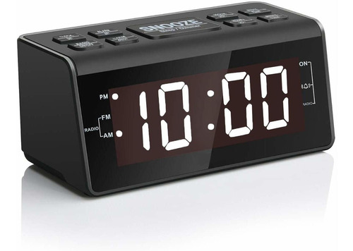 Radio Reloj Despertador Digital Con Radio Amfm, 1.2å P...