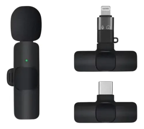 Microfono Inalambrico Para Celular Pc Lavalier Usb C Lightni